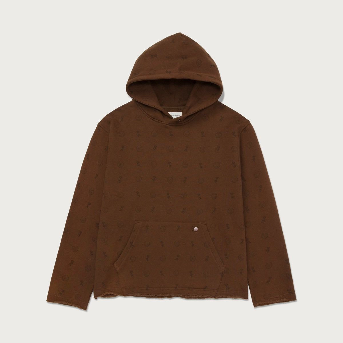 Honor The Gift Raw Edge Hoodie Brown Sz. XL