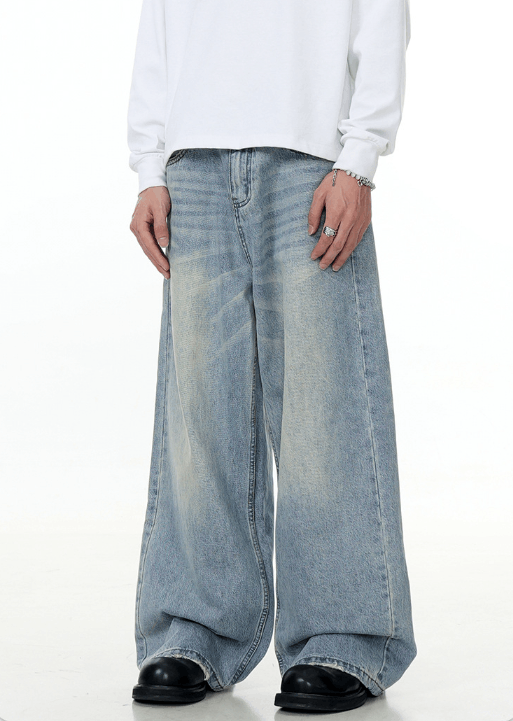 Japanese Brand × Jean American retro washed all-match loose casual cleanfit jeans Size US 34 / EU 50 - 3 Thumbnail