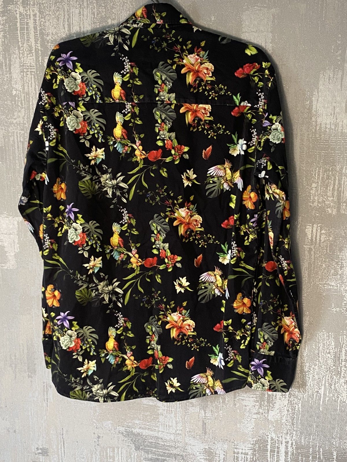 Designer Claudio Lugli Floral Bird Button Up Shirt Designer Luxury Size US L / EU 52-54 / 3 - 4 Thumbnail