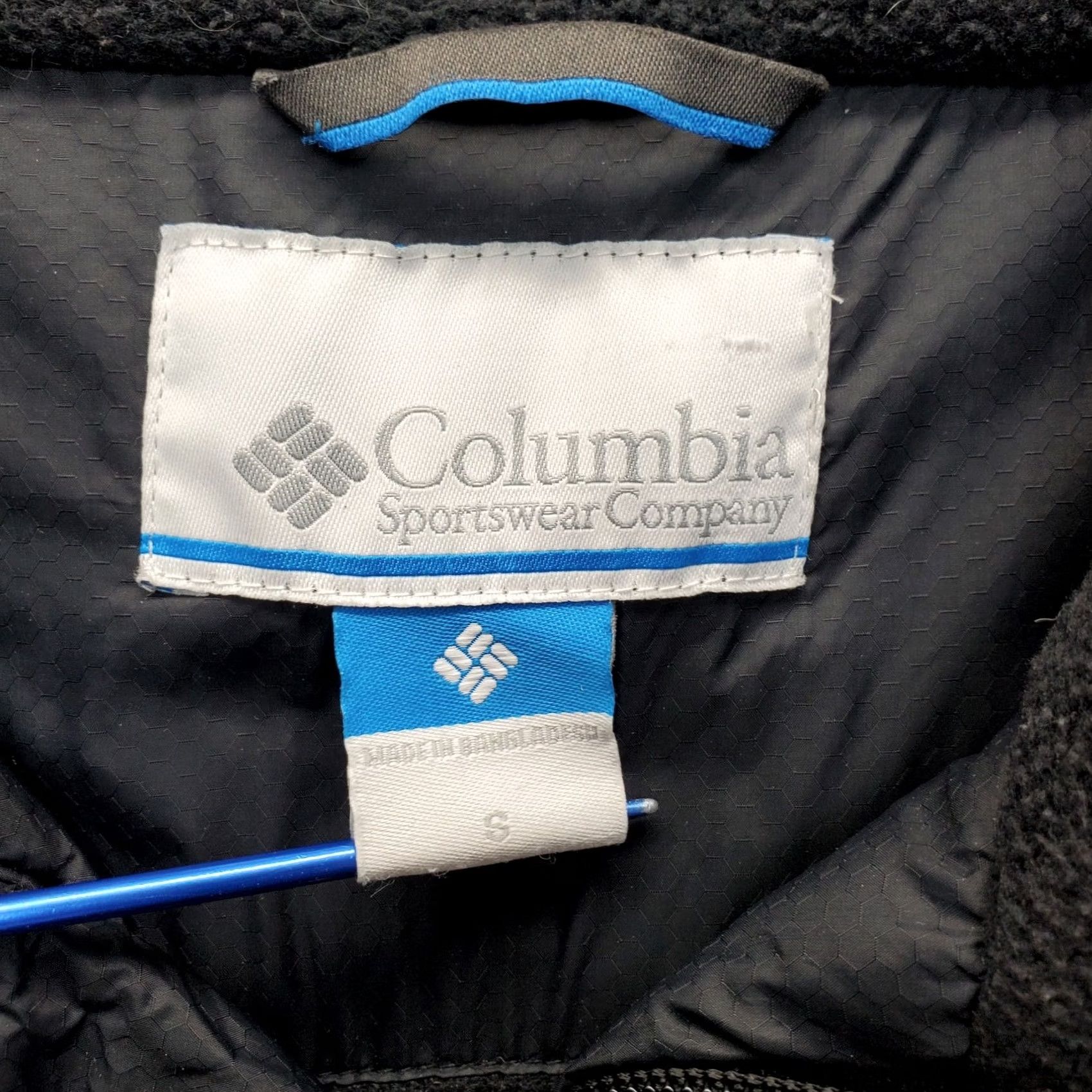 Vintage Columbia Windbreaker Jacket Mens Small Black Fleece Lined Adjustable Drawcord Hem Zip Pocket Size US S / EU 44-46 / 1 - 5 Thumbnail