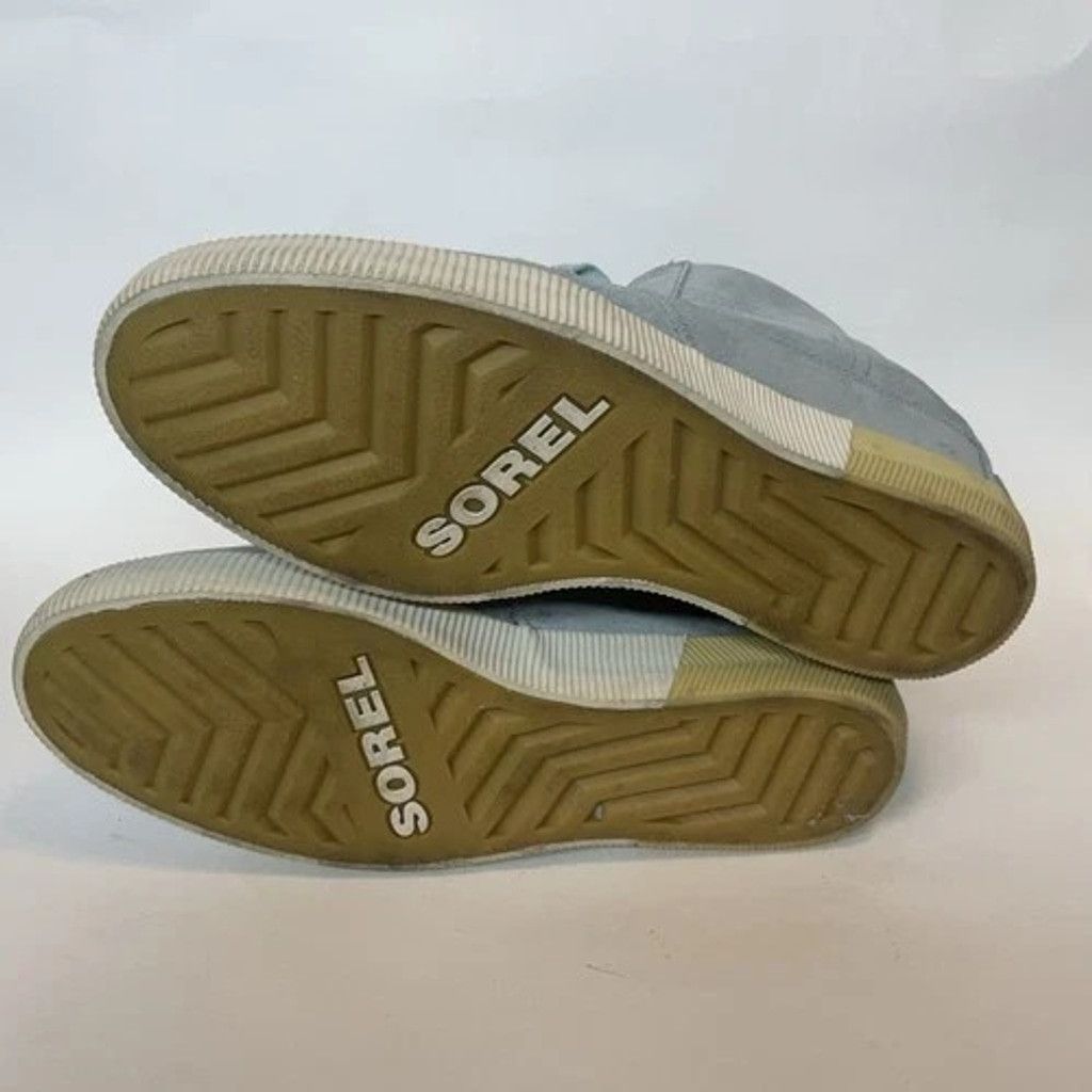 SOREL Sorel Out N About Blue Suede Lace Up Wedge Booties Women 10 Size US 10 / IT 40 - 3 Thumbnail