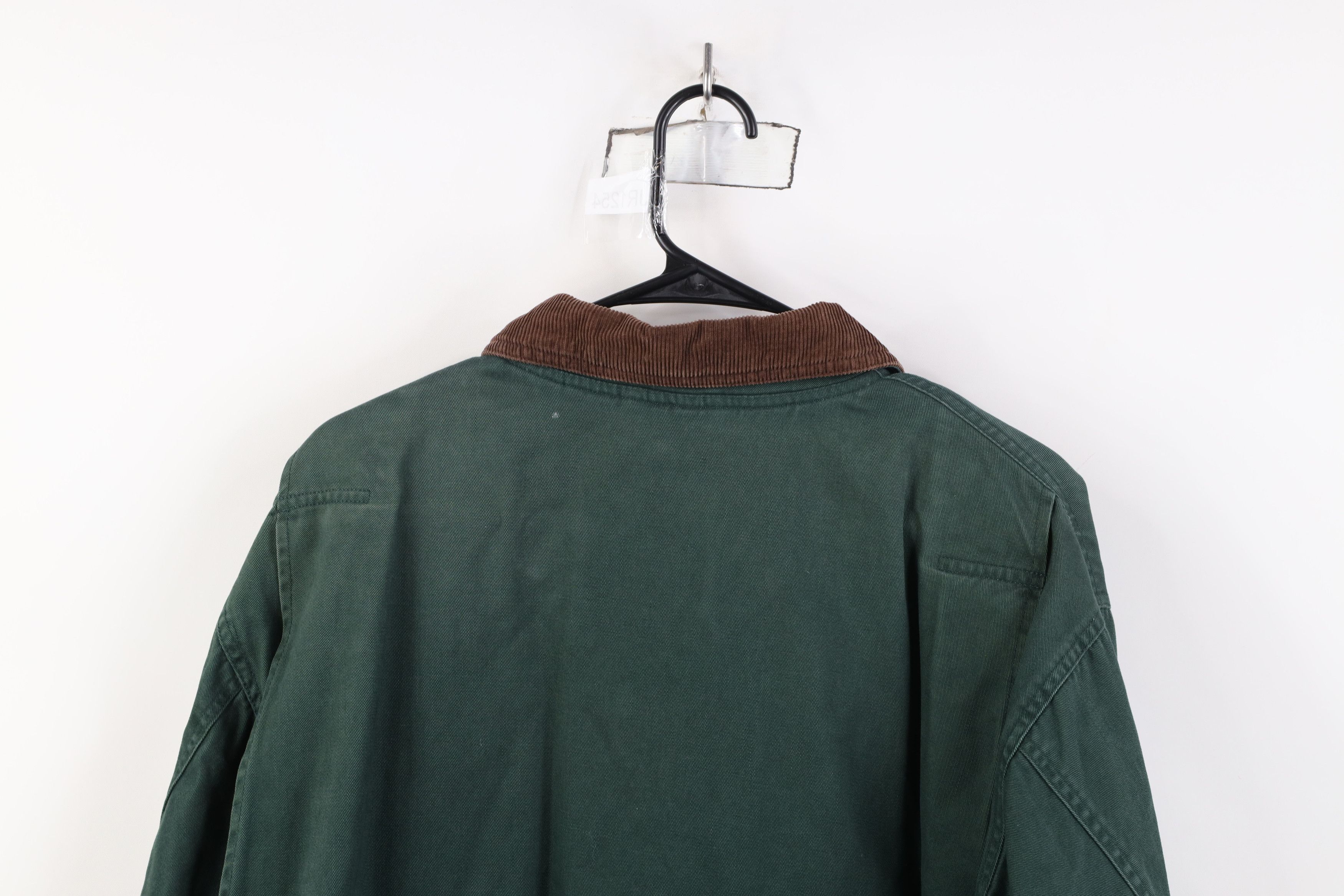 Vintage Vintage 90s Streetwear Flannel Lined Chore Barn Jacket Green Size L / US 10 / IT 46 - 14 Thumbnail