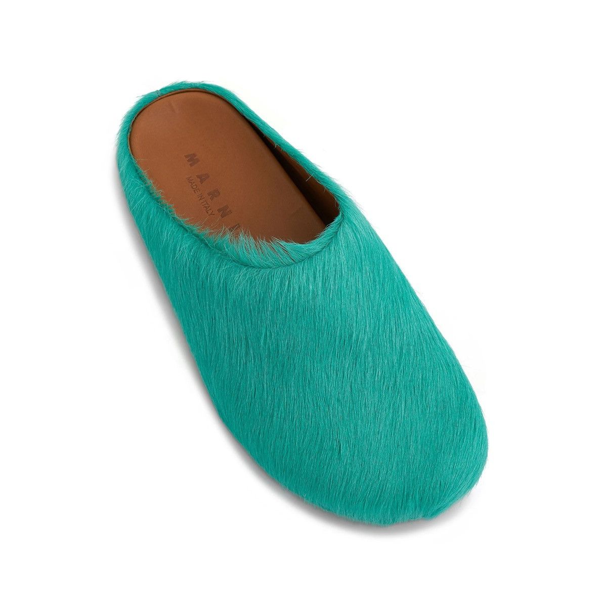 Marni !DS! SS23 Marni Fussbet Calf Hair Turqoise Sabot Clogs Size US 10 / EU 43 - 3 Thumbnail