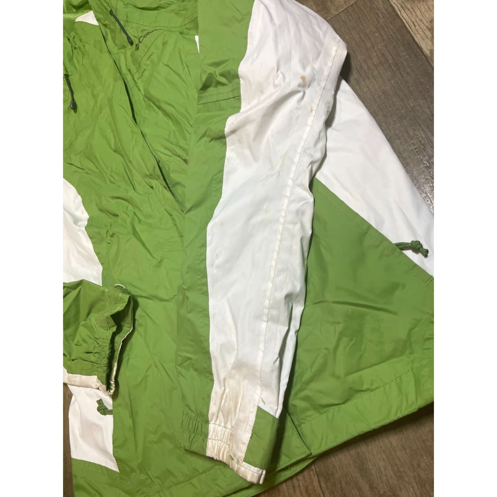 Vintage Columbia Jacket Womens Medium M Green White Hooded Full Zip Zipped Pockets Regular Sized Adult Womens Product Size M / US 6-8 / IT 42-44 - 2 Thumbnail