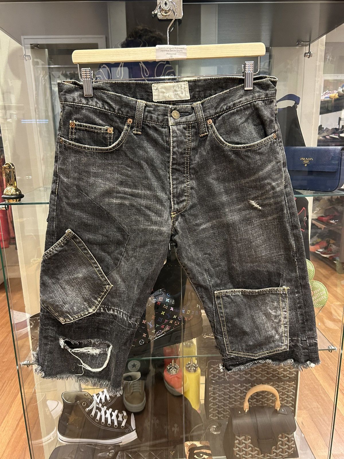 Nozomi Ishiguro Nozomi Ishiguro Distressed Japanese Denim Shorts Size US 32 / EU 48 - 1 Thumbnail