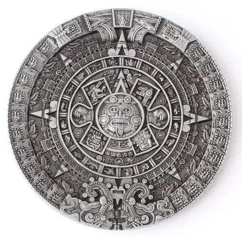 Vintage Aztec Solar Calendar Belt Buckle ( no belt ) Size ONE SIZE - 2 Thumbnail