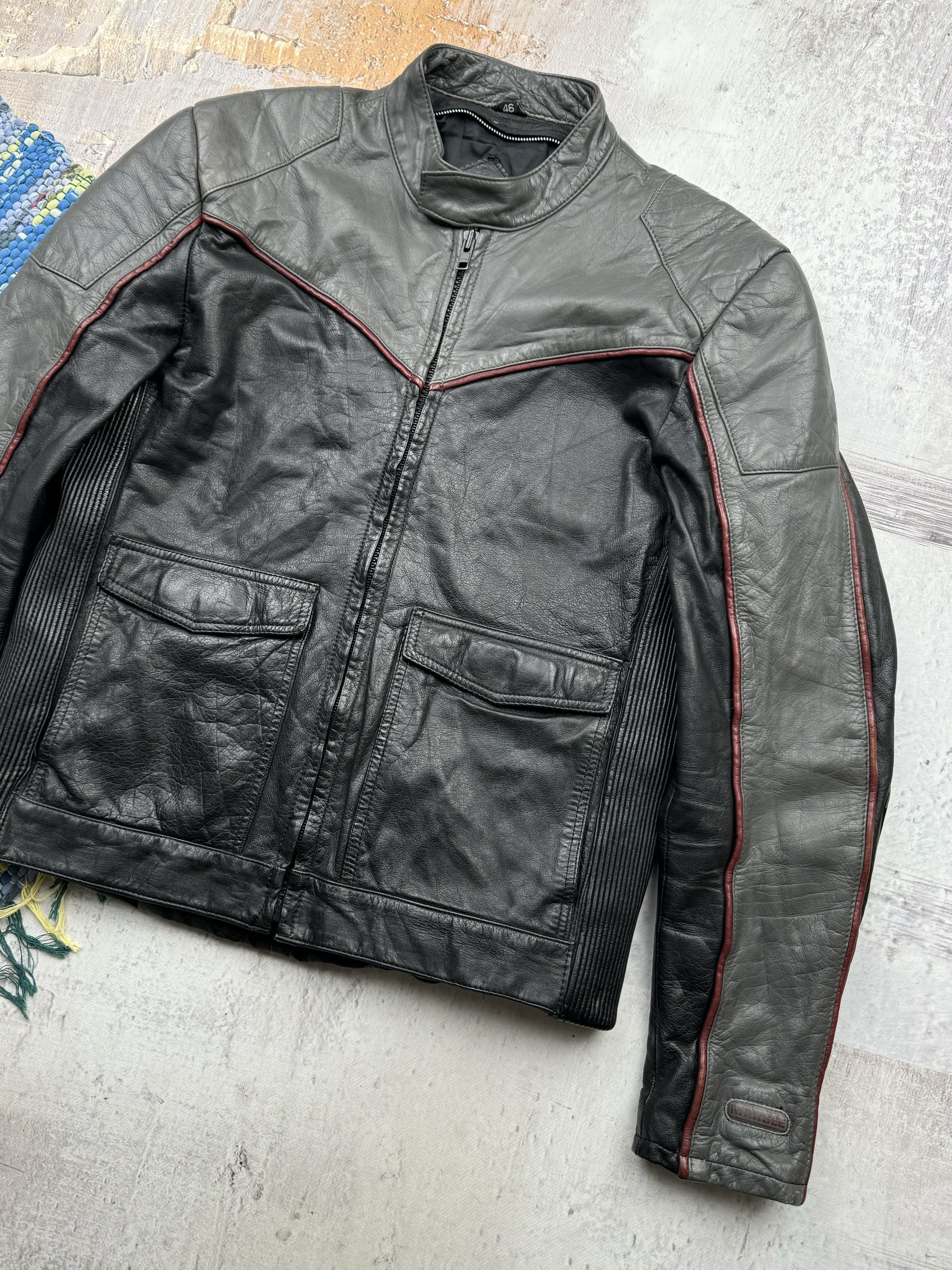 Vintage Vintage Leather Biker Moto Jacket A129D15(153) Size US M / EU 48-50 / 2 - 3 Thumbnail