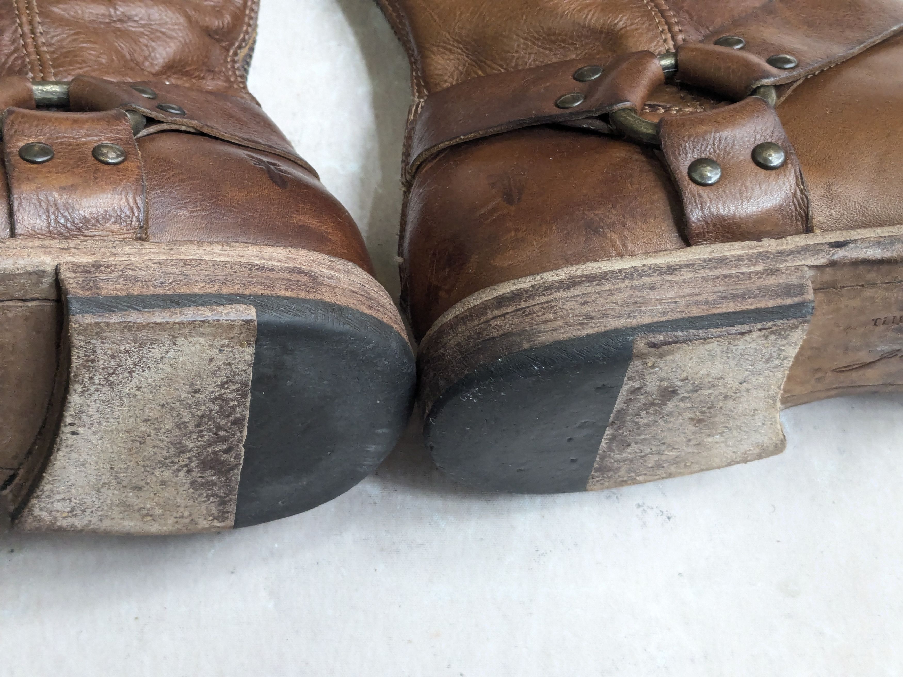 Frye Frye Harness Brown Leather 9.5 Leather Buckle Punk Size US 9.5 / EU 42-43 - 14 Thumbnail