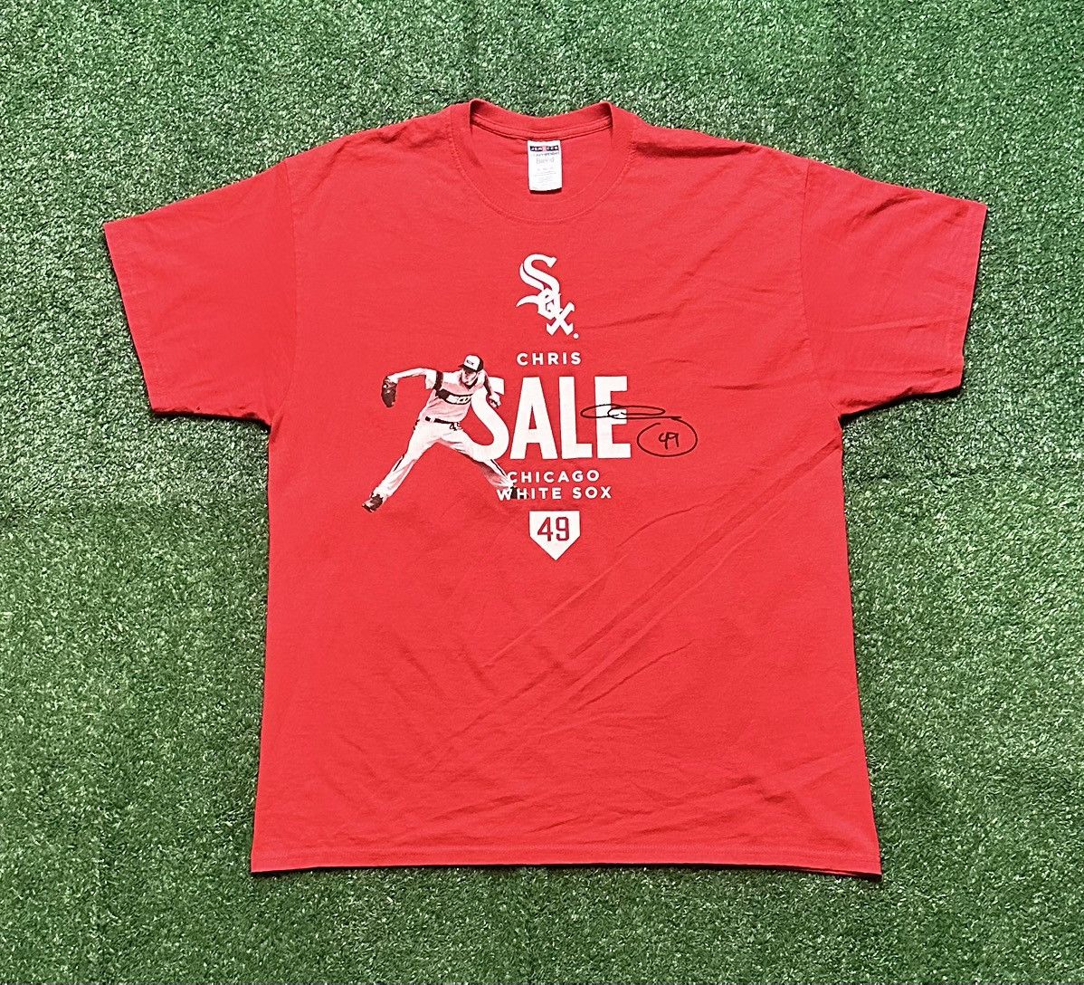 Jerzees Vintage Y2K MLB Chicago White Sox Chris Sale Baseball Shirt Size US XL / EU 56 / 4 - 1 Thumbnail