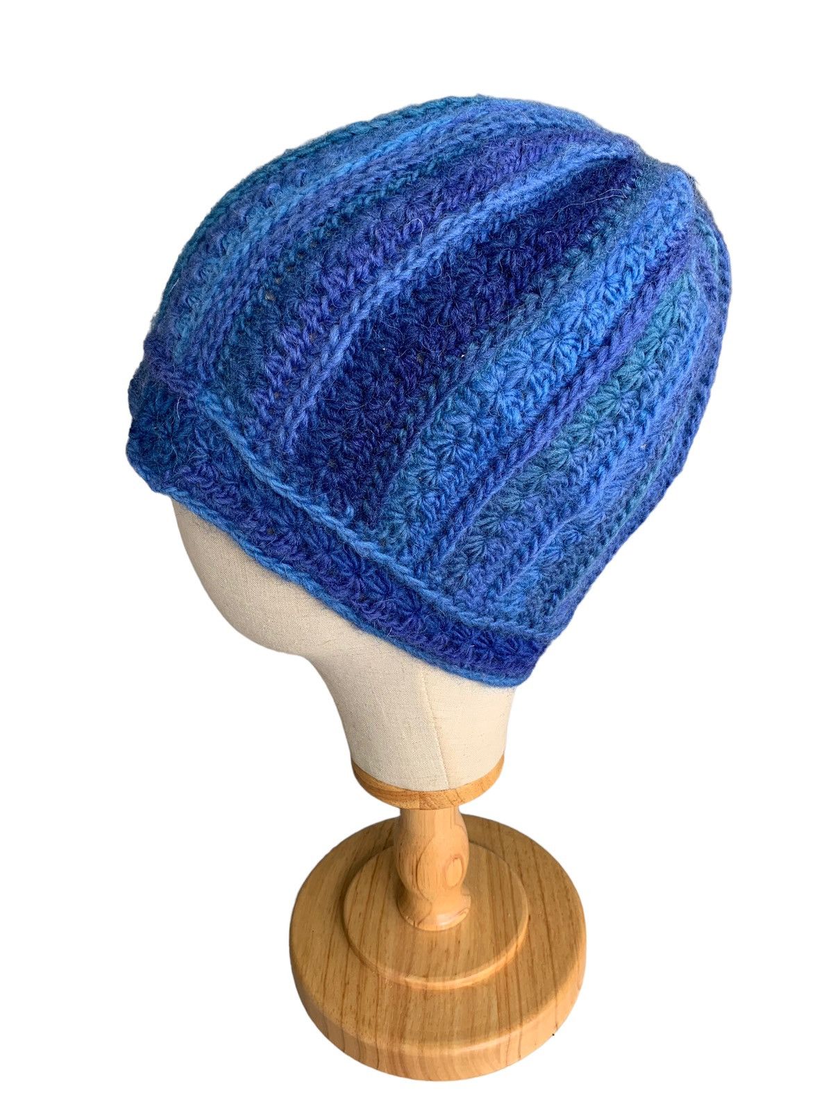 Japanese Brand Hippies Style Crochet Knit Wool Beanie Hat Size ONE SIZE - 6 Thumbnail