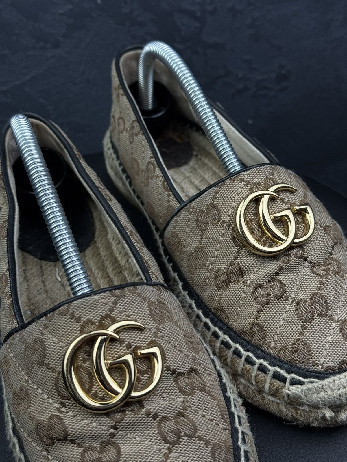 Gucci Gucci GG Supreme Canvas Monogram Espadrille Flats Slip Ons Size US 6 / IT 36 - 9 Thumbnail