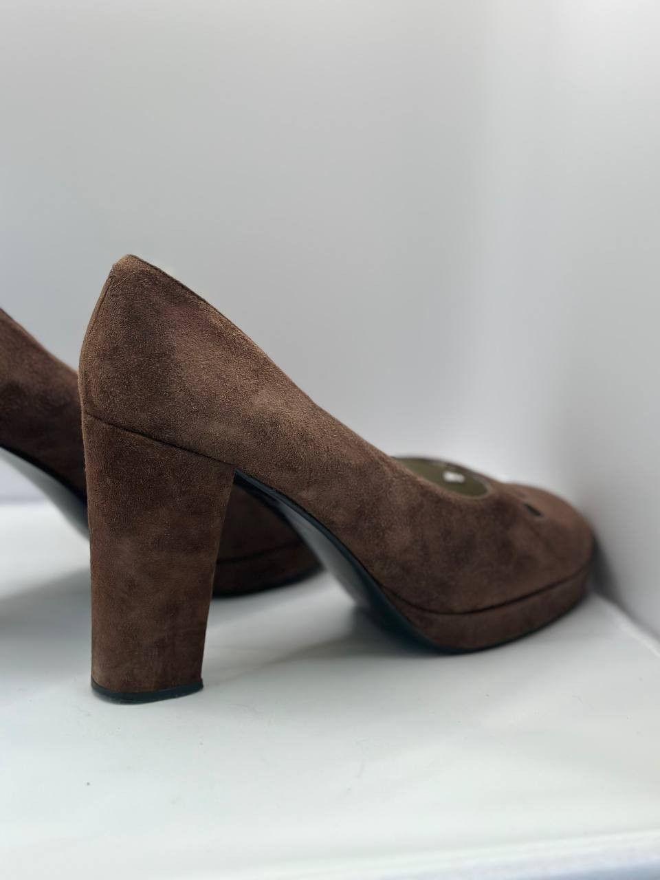 Katharine Hamnett London Katharine Hamnett London Brown Suede Block Heels Size US 8.5 / IT 38.5 - 3 Thumbnail