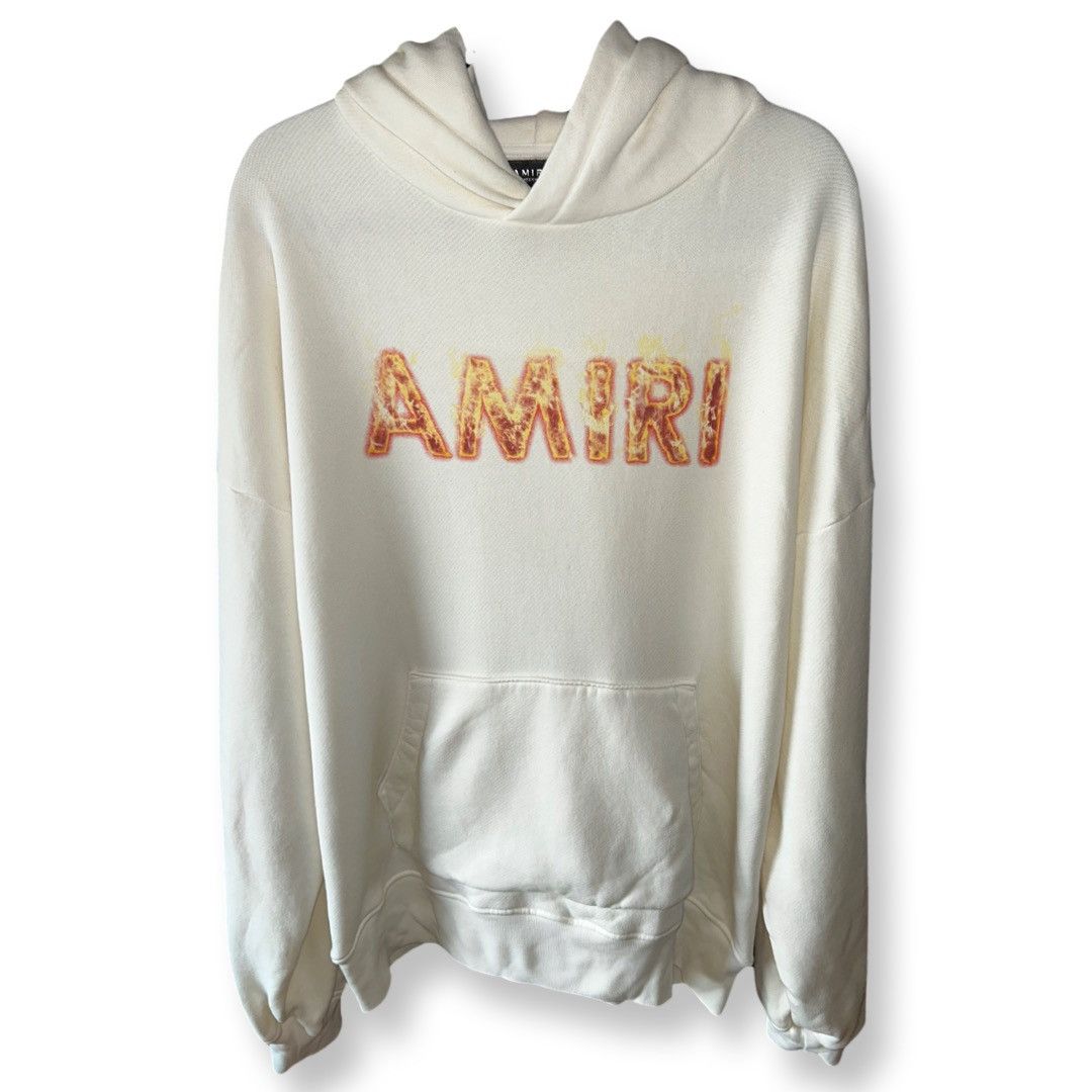 White Amiri Flame T Shirt