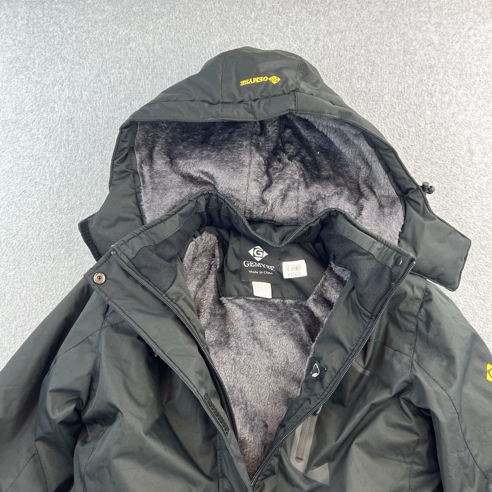 Vintage Gemyse Jacket Womens XS Black Full Zip Snap Button Fur Lined Hoodie Outdoors Size XS / US 0-2 / IT 36-38 - 6 Thumbnail