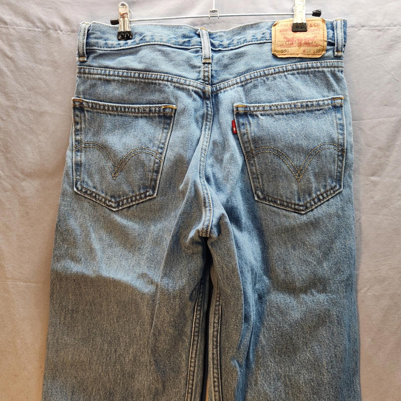 Levi's Levis 550 Relaxed Fit Light Wash Jeans 32x30 Blank Tab Size US 32 / EU 48 - 6 Thumbnail