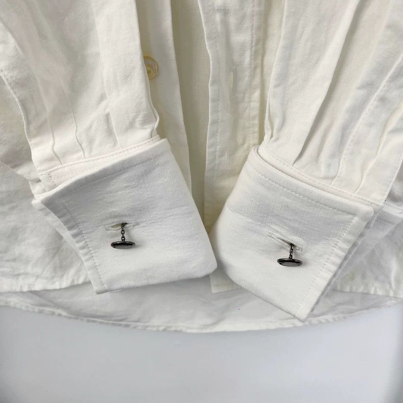Saint Laurent Paris Saint Laurent ParisEmbroidered logo shirt with pocket shir Size XXS / US 00 / IT 34 - 7 Thumbnail
