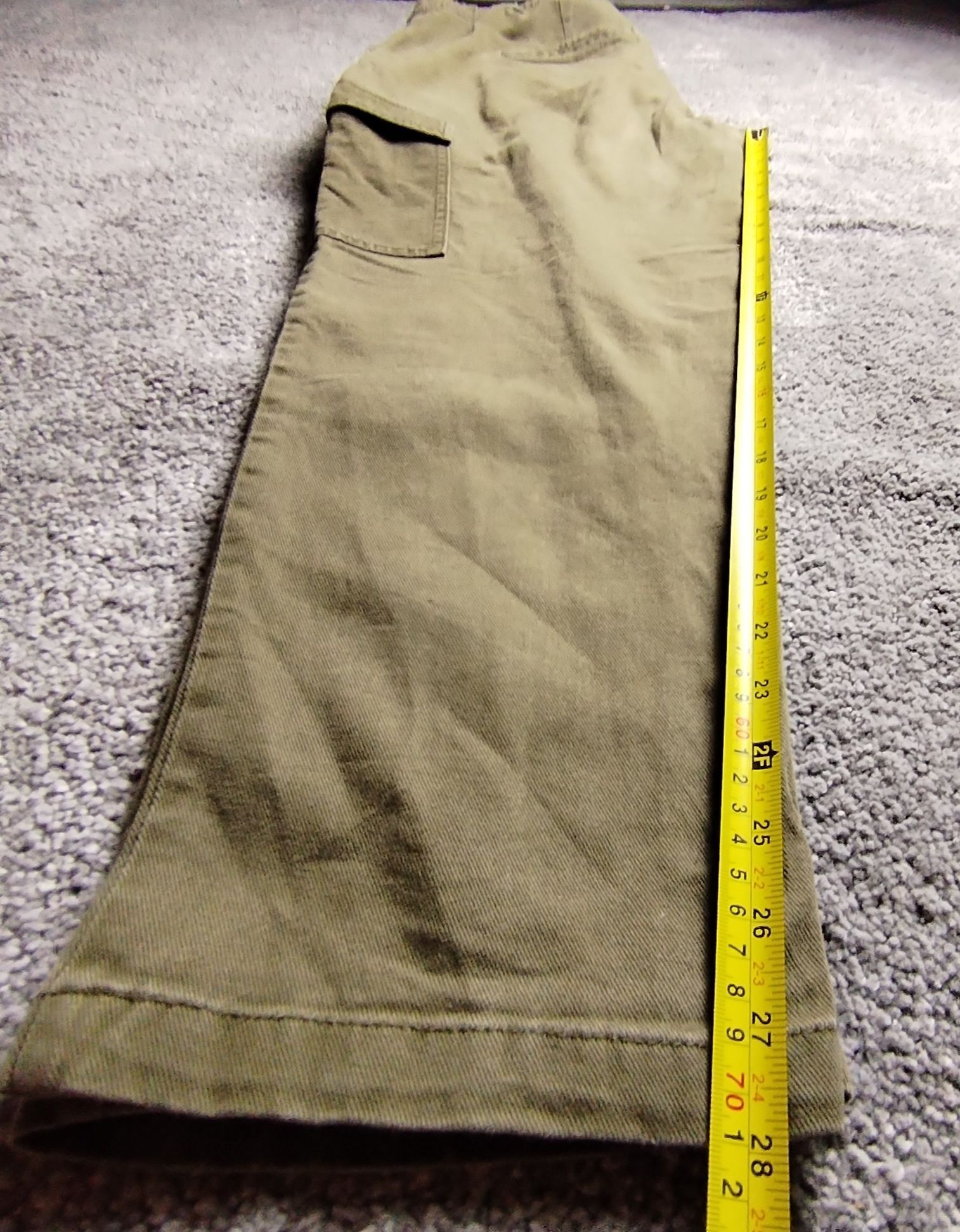 NEXT Pre-Loved Trousers UK 16R Khaki Cargo Pocket Cotton Utility Size 38" / US 16 / IT 52 - 6 Thumbnail