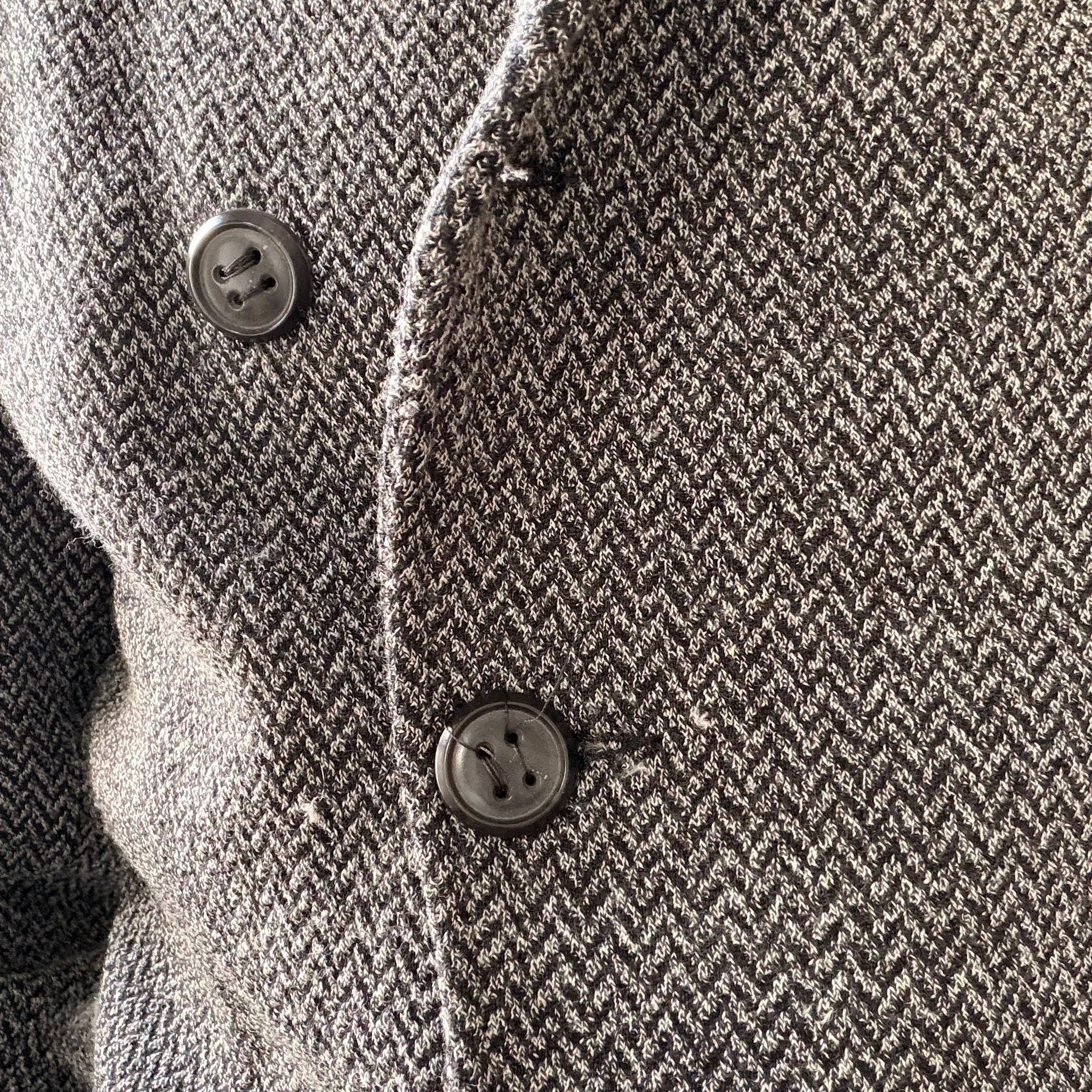 Giorgio Armani Borgo 21 Unstructured Herringbone Wool Blazer w Velvet Trim Size 40L - 7 Thumbnail
