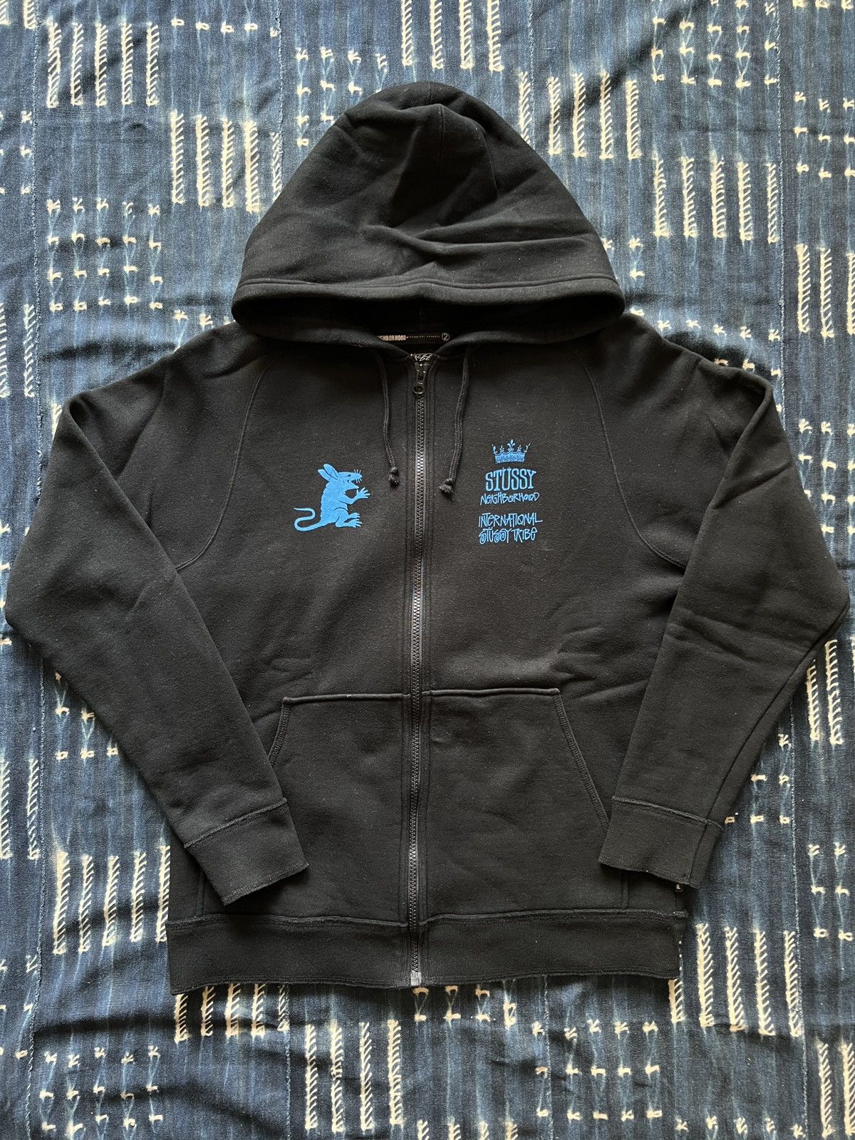 stussy✖️ NEIGHBORHOODコラボ パーカー 黒 M ジャケット・アウター