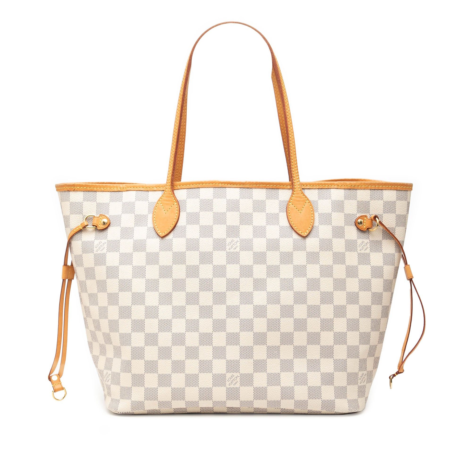 Louis Vuitton Damier Azur Neverfull Mm in White, Women's