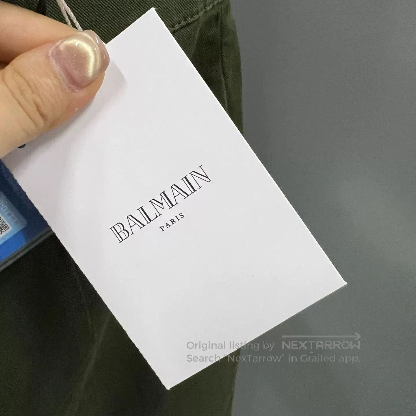 Balmain balmain military green denim dress size 34. Size US 34 / EU 50 - 4 Thumbnail