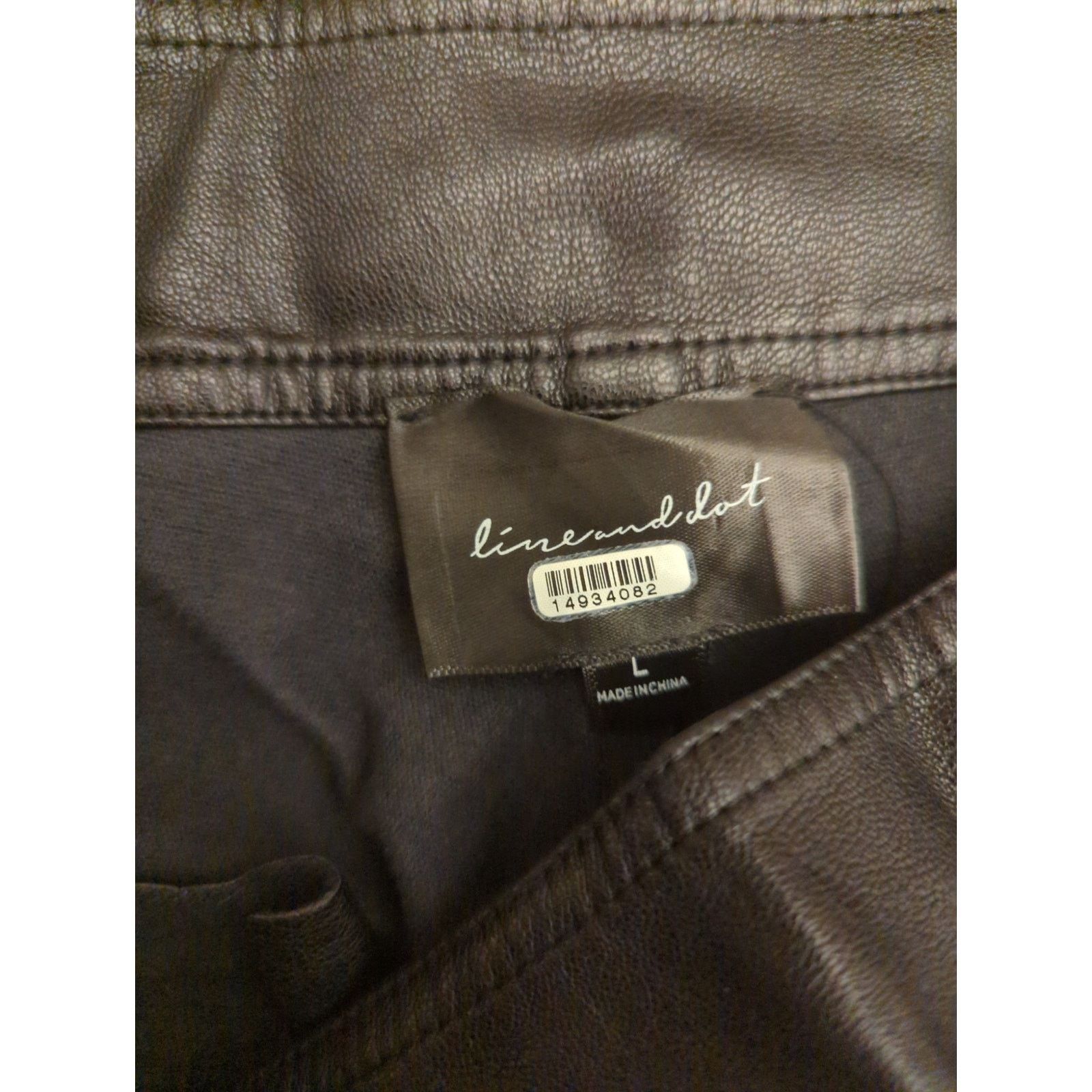 Other RTR Line and Dot Sz L Black Faux Leather Wide Leg High Pants Size 34" / US 12 / IT 48 - 11 Thumbnail