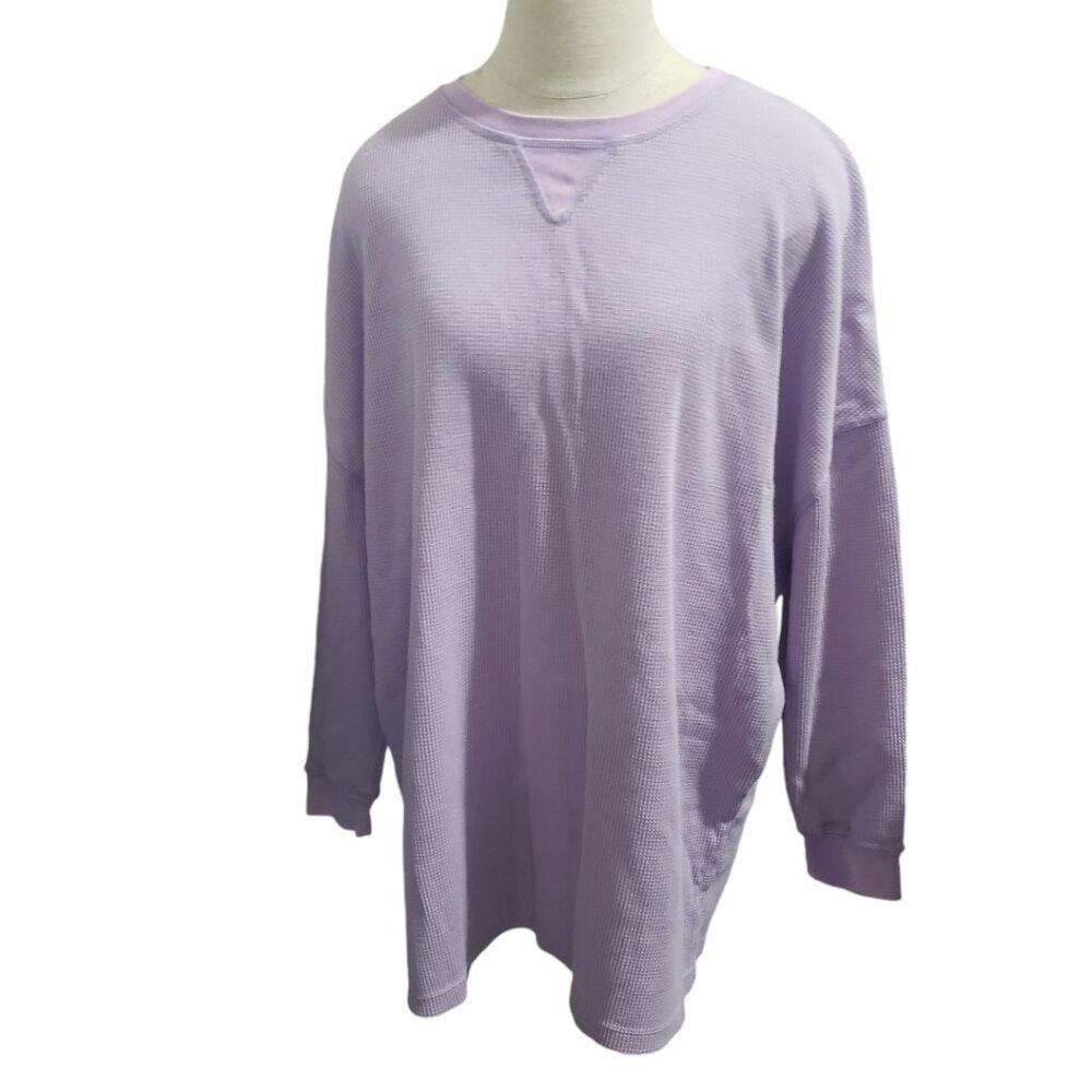 Free People CT1964 Free People Lavender Ladies Waffle Pattern Sweats XS Size XXS / US 00 / IT 34 - 1 Thumbnail