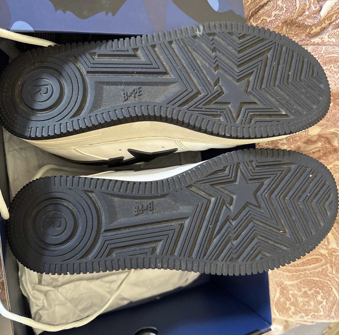 Bape × JJJJound JJJJound x Bapesta ‘White Navy’ Size US 8.5 / EU 41-42 - 5 Thumbnail