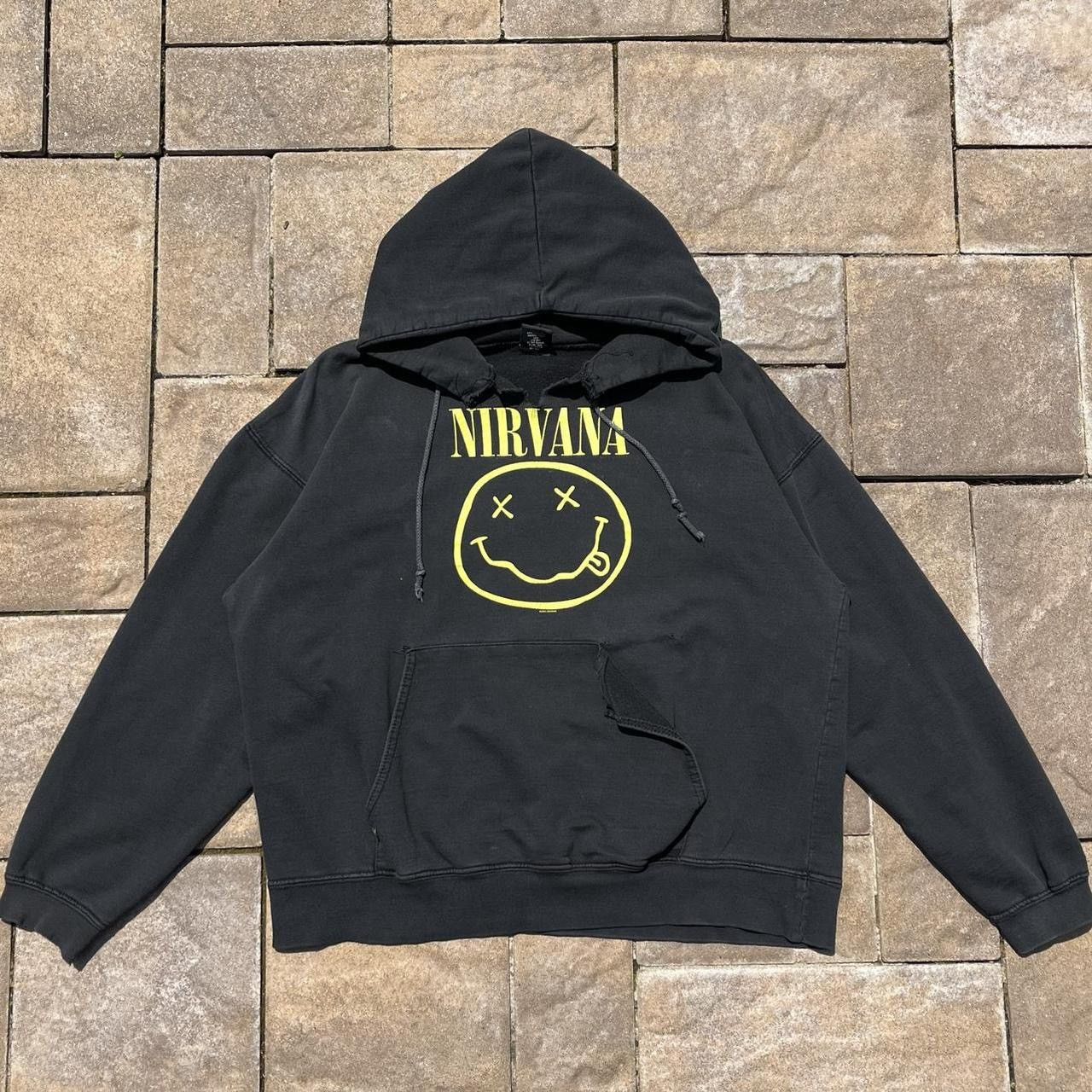 Band Tees × Nirvana × Vintage Vintage Y2K Nirvana Band Music Hoodie Sweatshirt Size US M / EU 48-50 / 2 - 1 Thumbnail