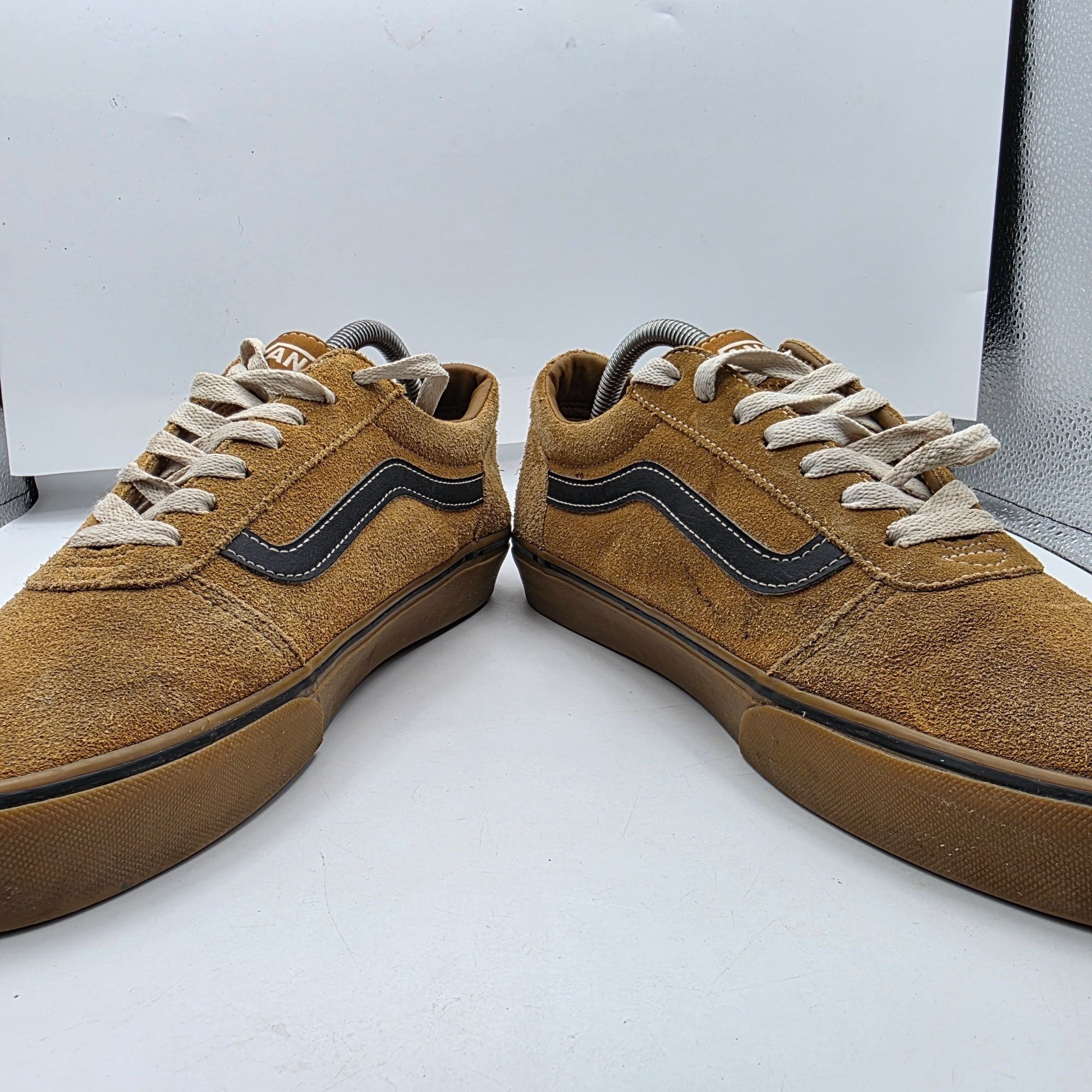 Vans Vans Ward Mens Shoes Size 9.5 Tan Black Stripe Lace-Up Low T Size US 9.5 / EU 42-43 - 3 Thumbnail