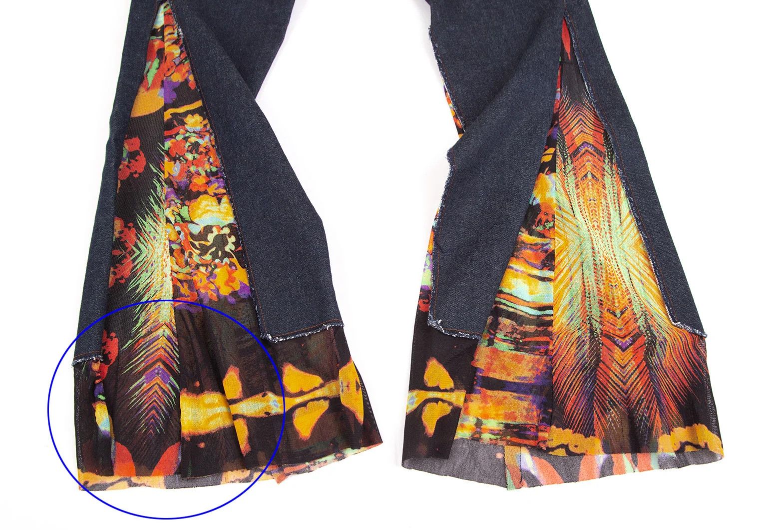 Jean Paul Gaultier Power Net Flare Denim Pants in Indigo Size 44 Size US 28 / EU 44 - 9 Thumbnail