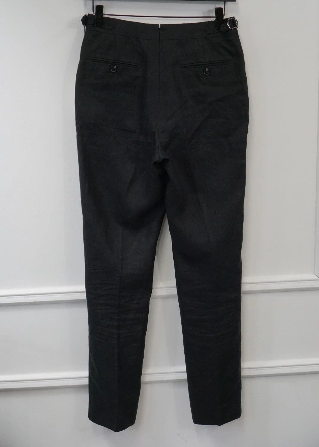 Suitsupply Men Suitsupply Pants Black 100% Linen Brescia Size UK/US30 Size 34S - 2 Thumbnail