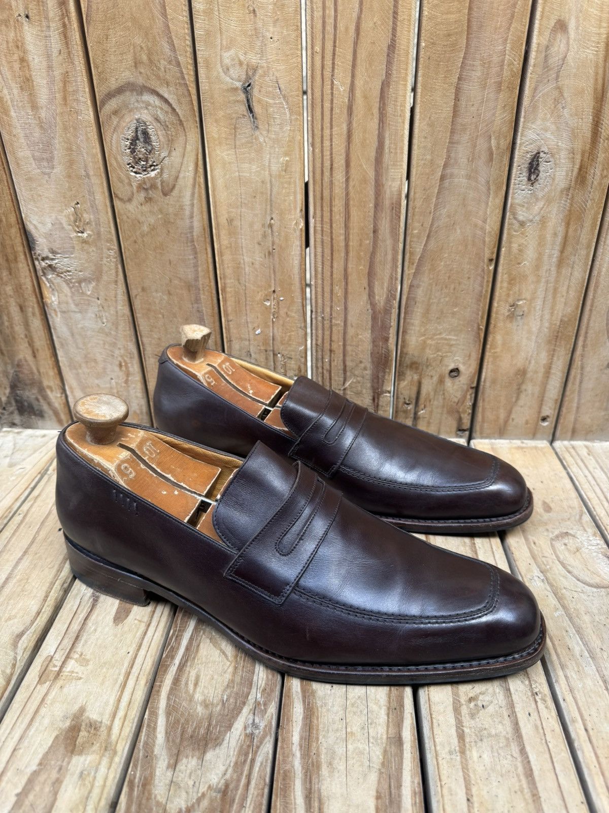 Paraboot Paraboot Men’s Penny brown Leather Loafers Uk 9.5 H US 10.5 Size US 10.5 / EU 43-44 - 3 Thumbnail