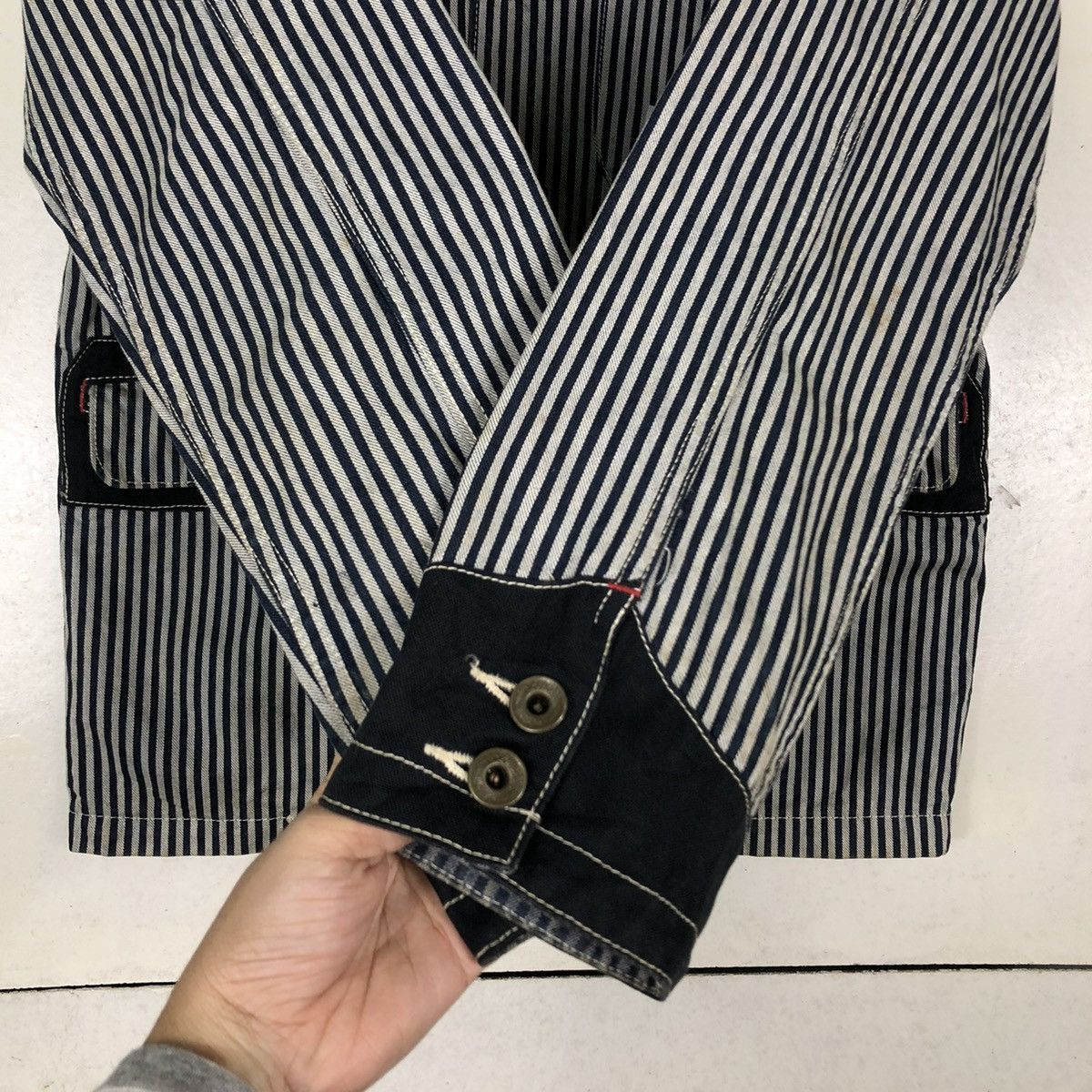 Japanese Brand 🔥VTG HICORY CHORE BIKER JACKET EVILACT MOTORCYCLE KAPITAL Size US S / EU 44-46 / 1 - 15 Thumbnail