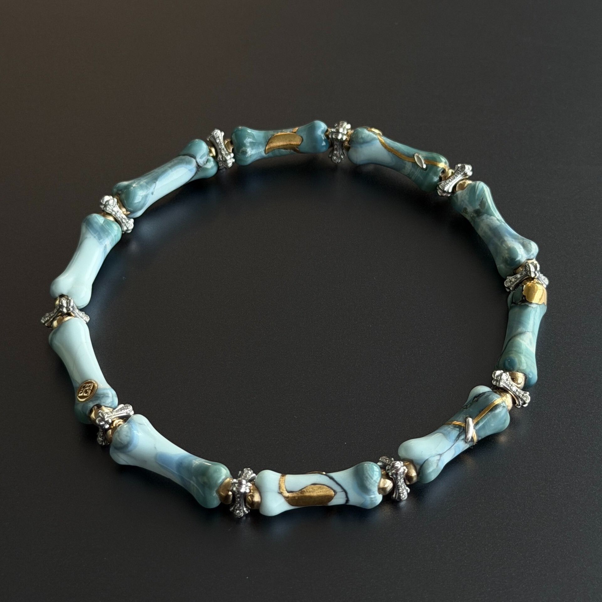 Chanel Pine Stone Gold Wire Wrapped Bracelet Size ONE SIZE - 1 Preview