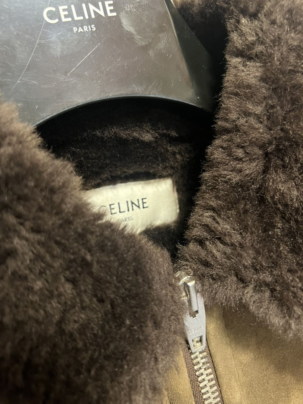 Celine × Hedi Slimane UNRELEASED - FW20 Brown Shearling Jacket Size US S / EU 44-46 / 1 - 3 Thumbnail