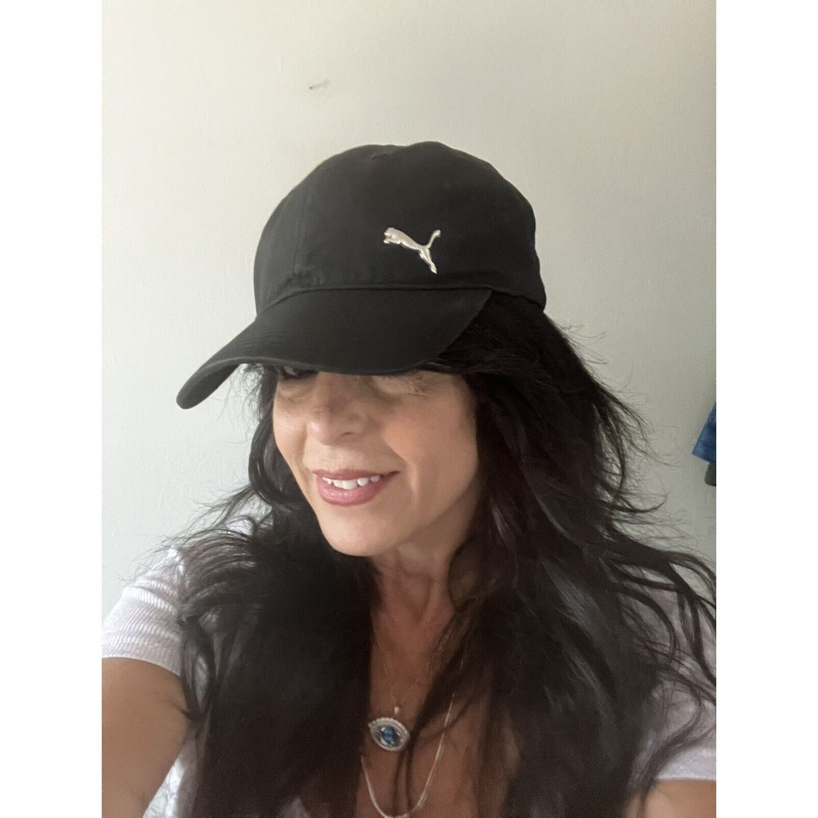 Other Puma Logo Running Hat Black Womens Fit silver 3d logo Size ONE SIZE - 5 Thumbnail