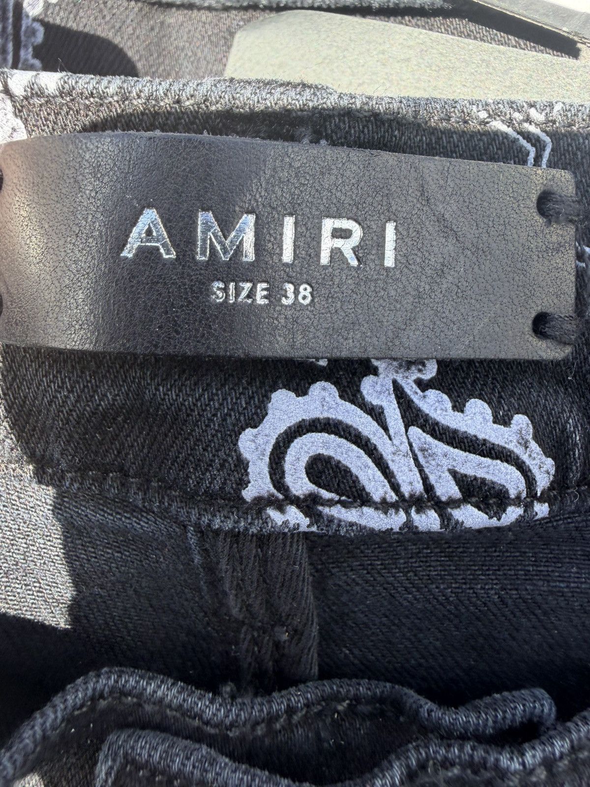 Amiri Black Amiri Flocked Paisley Bandana Jeans Size US 38 / EU 54 - 7 Thumbnail