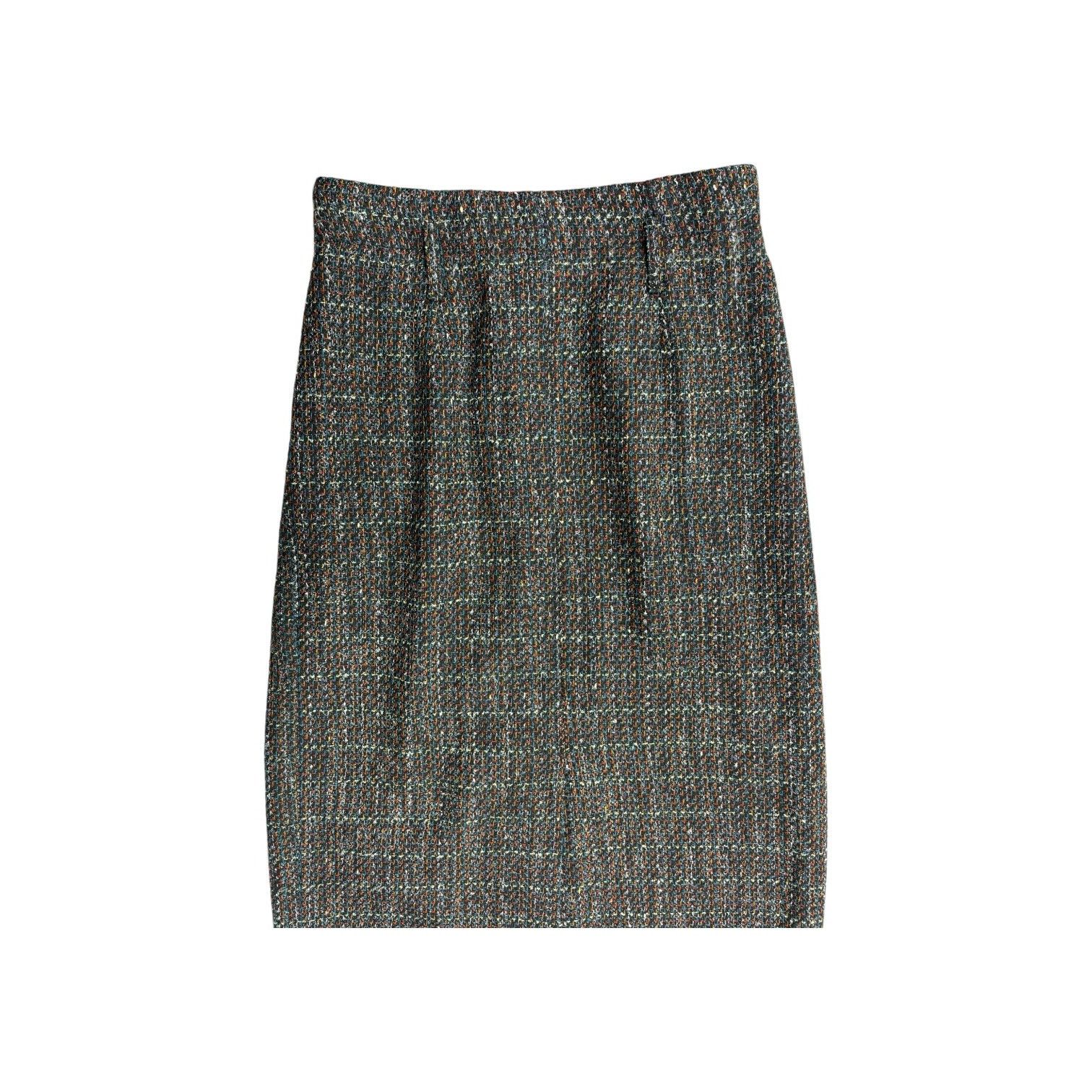 Other Vintage Tweed Belted Wool Pencil Skirt Women 12 David N. Size 34" / US 12 / IT 48 - 13 Thumbnail