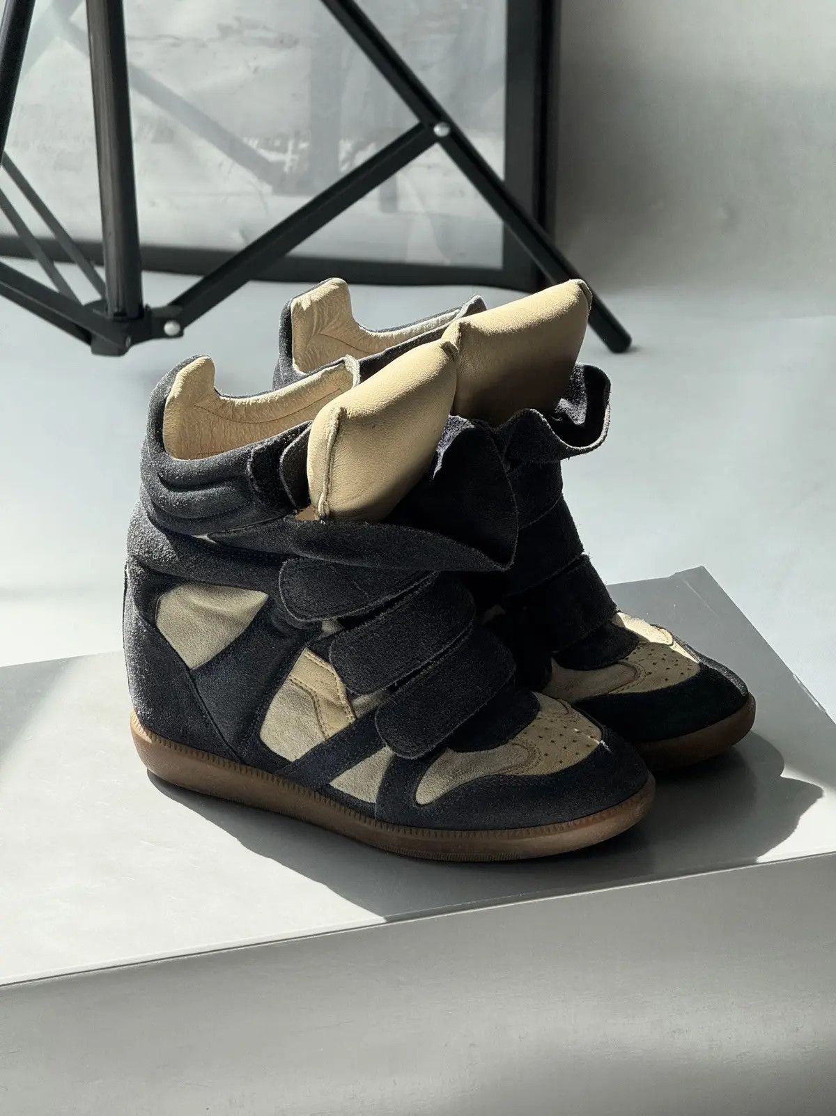 Isabel Marant Isabel Marant Bekett sneakers shoes Black Suede Wedge Size US 6 / IT 36 - 1 Thumbnail