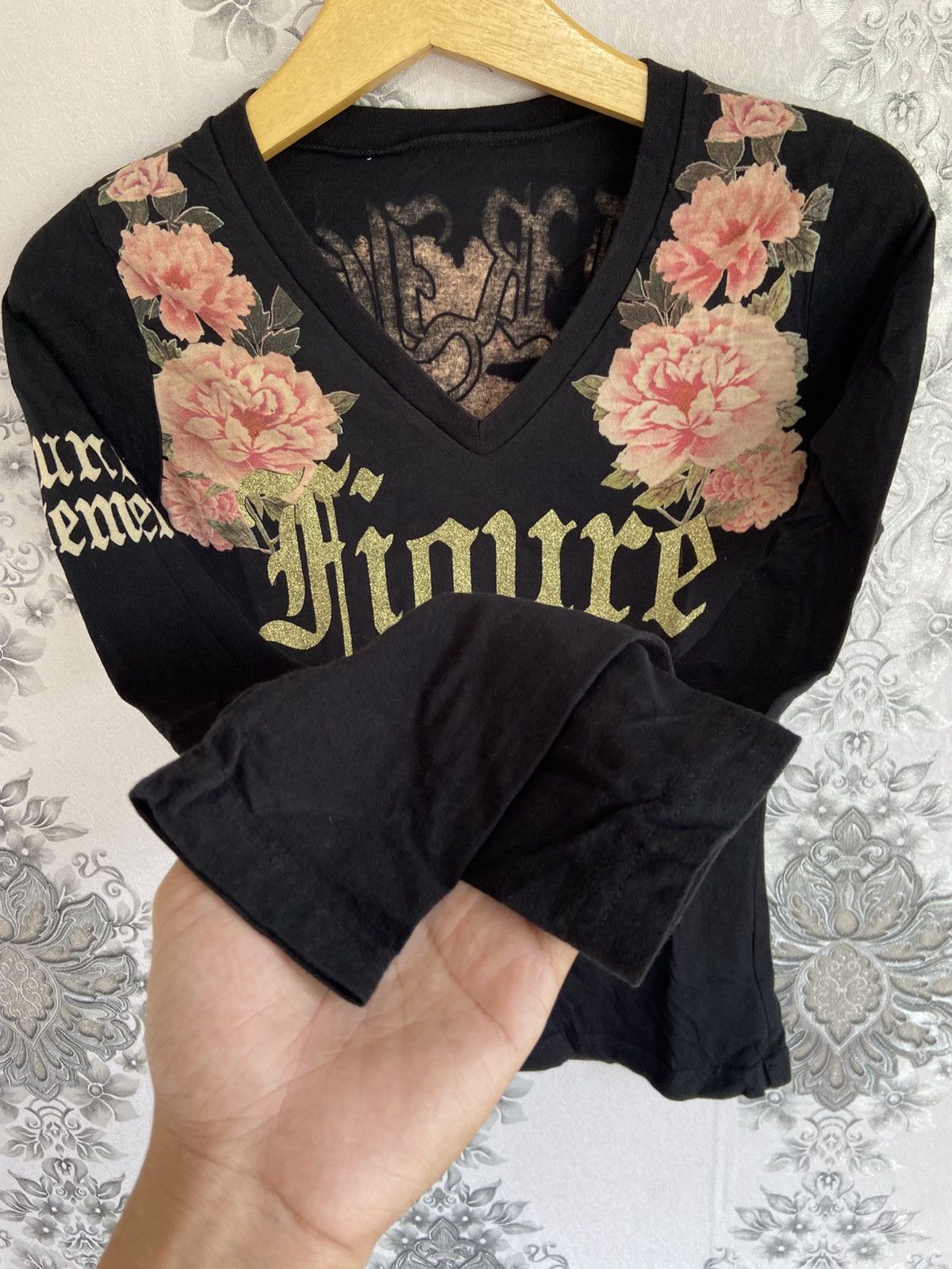 Le Grande Bleu (L.G.B.) D.L.A Figure Insist Skull Flower Longsleeve Tshirt Style Size US M / EU 48-50 / 2 - 5 Thumbnail