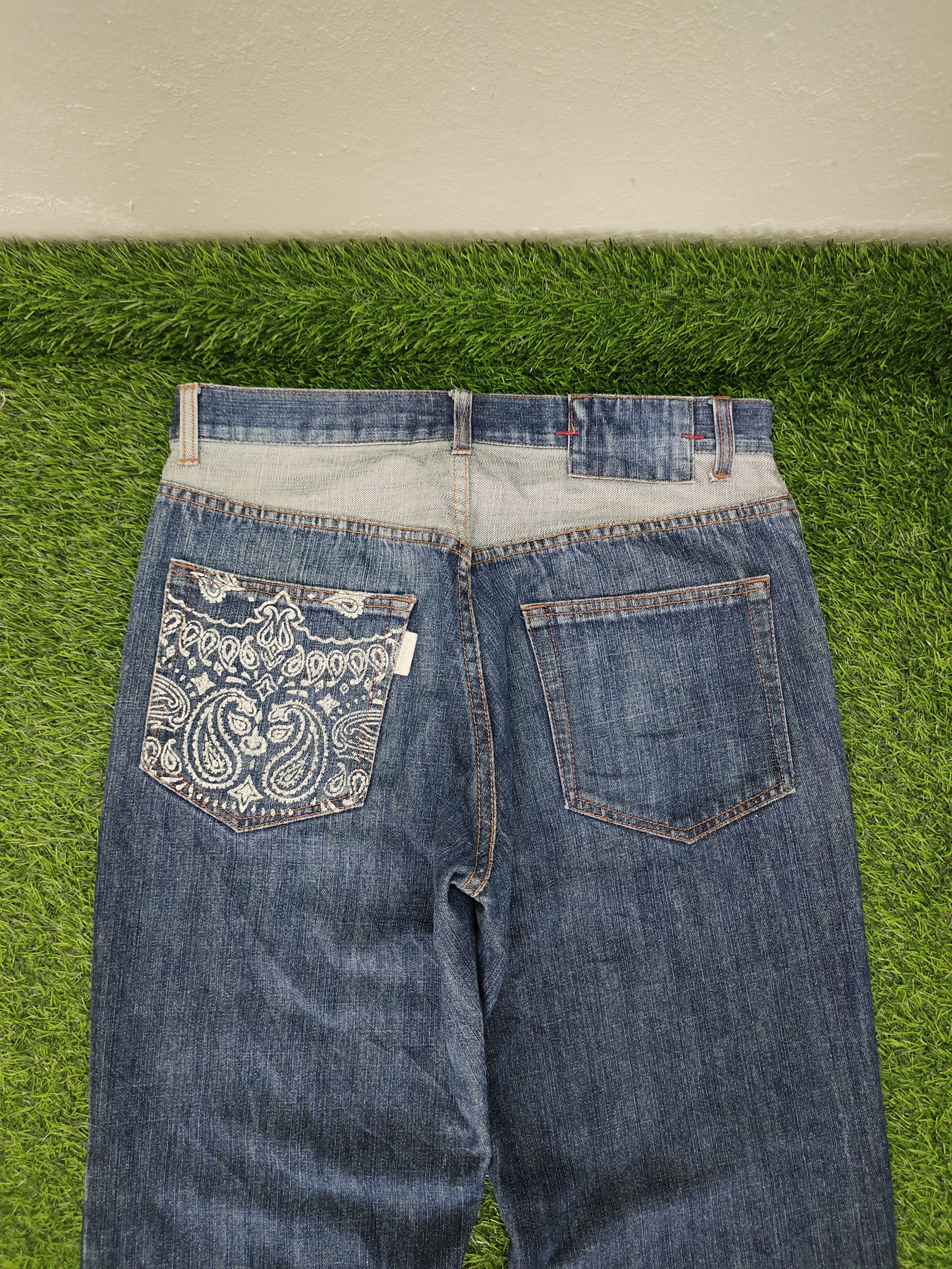 Hysteric Glamour Vintage Y2k Impactxone Japan Tribal Paisley Pocket Jeans Size US 33 - 3 Thumbnail