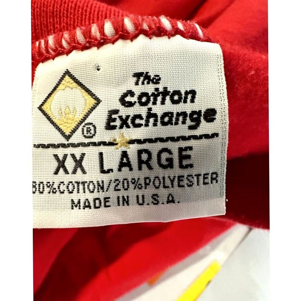 Vintage VINTAGE The Cotton Exchange Sweatshirt Crew Neck Red 2XL Mens Ohio State Buckeyes Thick Pullover Long Sleeve Size US XXL / EU 58 / 5 - 4 Thumbnail