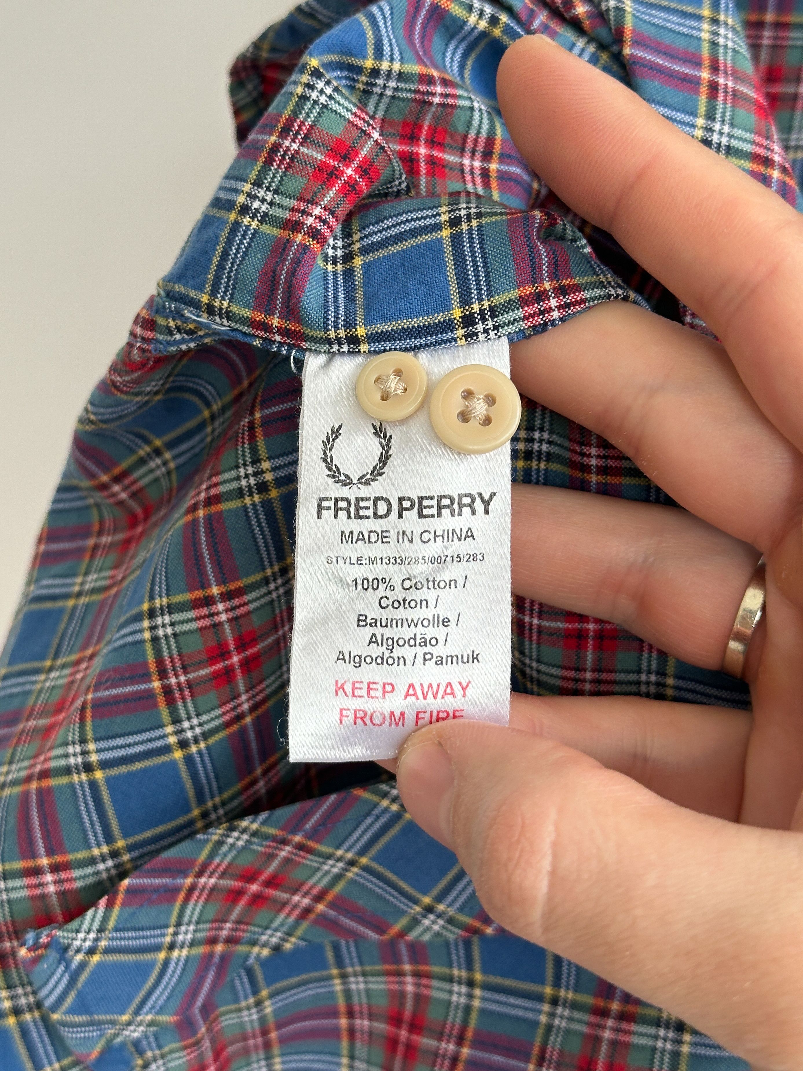 Fred Perry Fred Perry Check Shirt Button Up Size US M / EU 48-50 / 2 - 7 Thumbnail