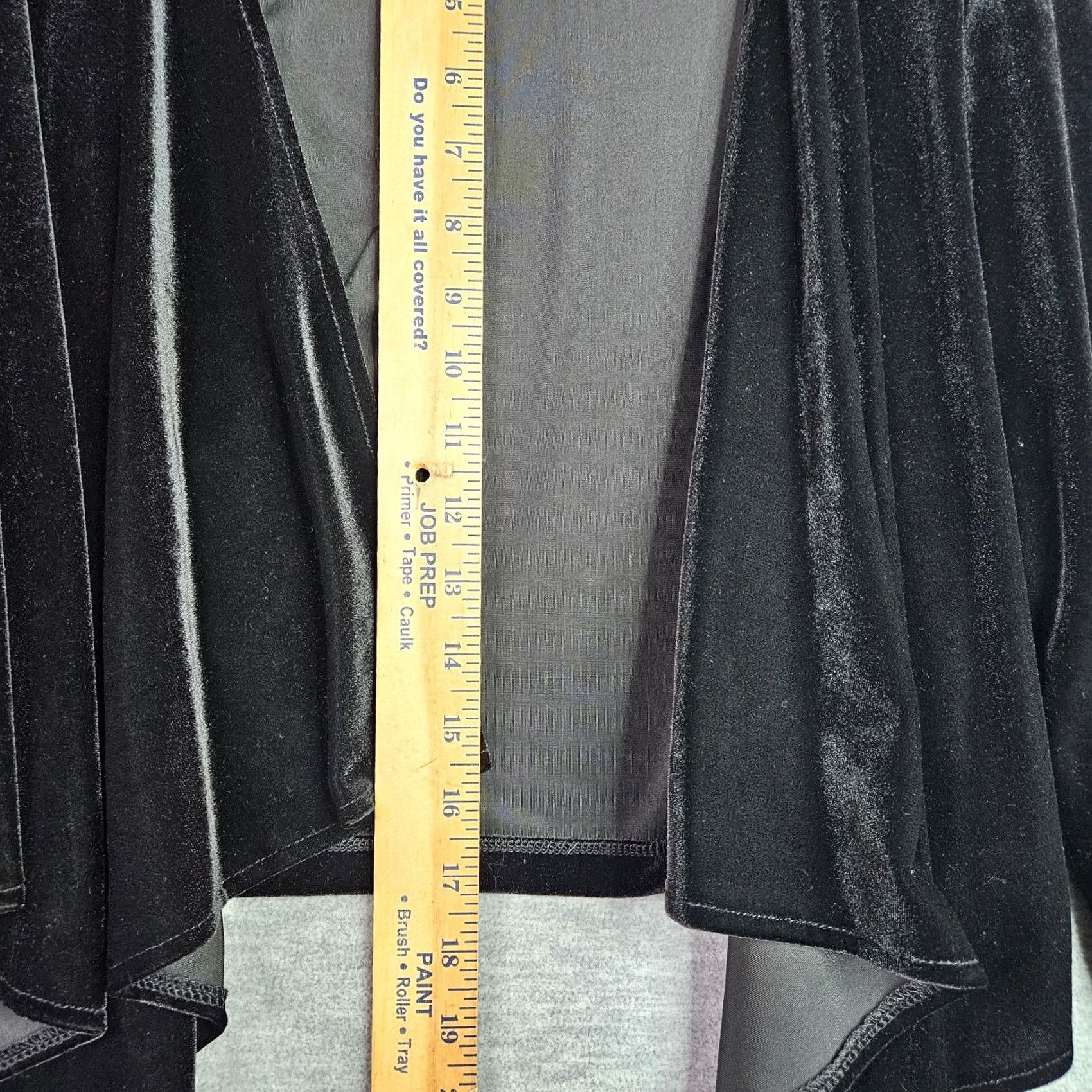 Tommy Hilfiger Tommy Hilfiger Black Velvet Cardigan Open Front L Women’s Lightweight Casual Velvet Jacket Size L / US 10 / IT 46 - 3 Thumbnail