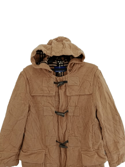 Burberry × Designer Burberrys Blue Label Wool Parka Jacket Size M / US 6-8 / IT 42-44 - 4 Thumbnail