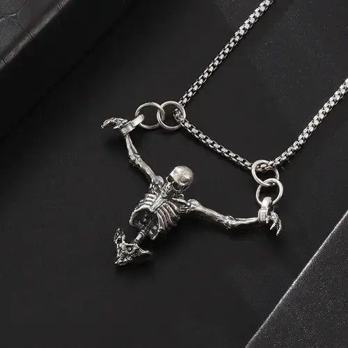 Other Half Body Skull Pendant Necklace Size ONE SIZE - 2 Thumbnail