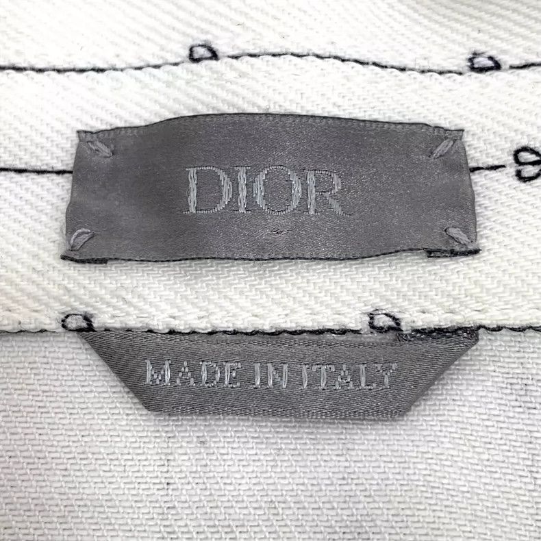 Dior Dior White logo embroidered cotton lapel zipper long-sleeve Size US M / EU 48-50 / 2 - 7 Thumbnail