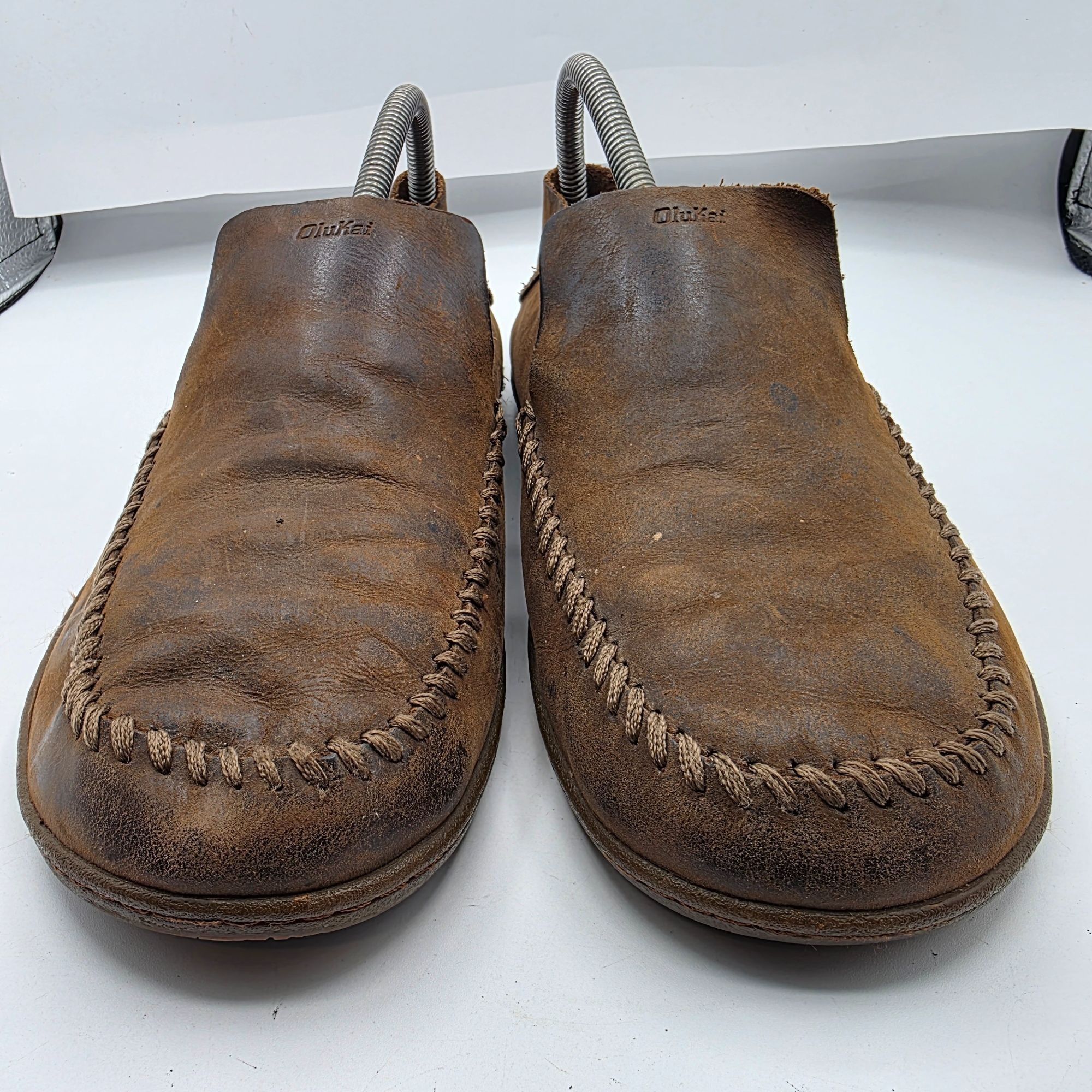 Olukai Olukai Akahai Mens Size 9 Brown Shoes Leather Casual Slip On Size US 9 / EU 42 - 2 Thumbnail