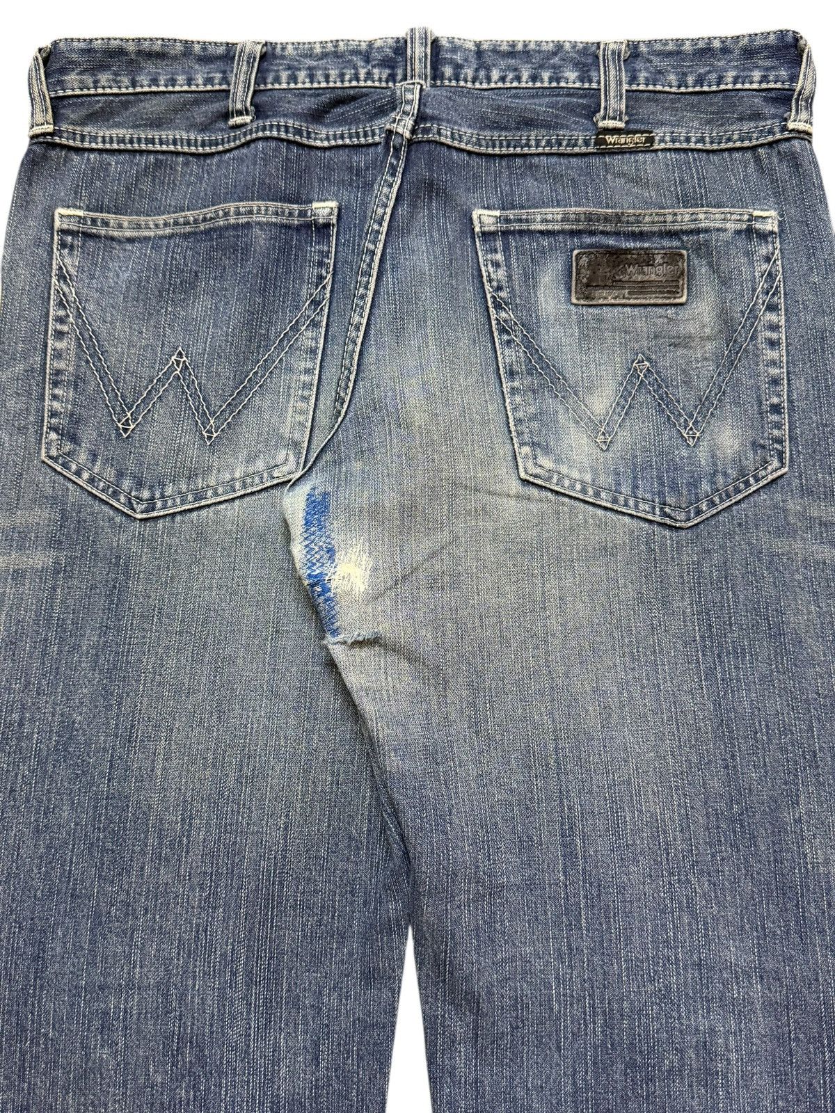 Wrangler Vintage 90s Wrangler Blue Faded Wash Wide Leg Bootcuts Jeans Size US 36 / EU 52 - 6 Thumbnail